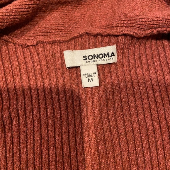 Sonoma Burnt Orange Open Front Cardigan – Size Medium - Picture 7 of 10
